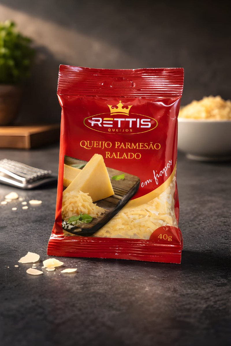 Parmesão ralado em fiapos Rettis 40 g
